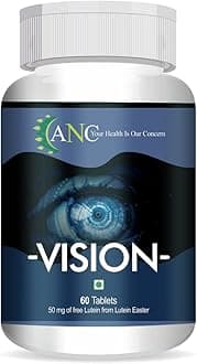 Vision Eye Vitamins good for Eyes with Lutein & Zeaxanthin | Fights Low Eye Vision, Dry Eyes & Retina Health Protects from UV & Blue Light Defence 60 Tablets