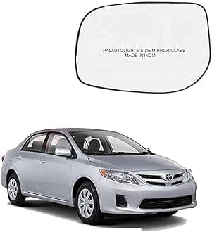 Corolla Altis(2008-2013) Left Side Mirror Convex Curved Glass/Side Glass-Left/Passenger Side
