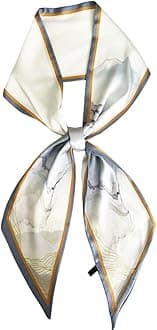 Silk Head Scarf for Hair Fashion Headwrap for Women Lightweight Neck Tie