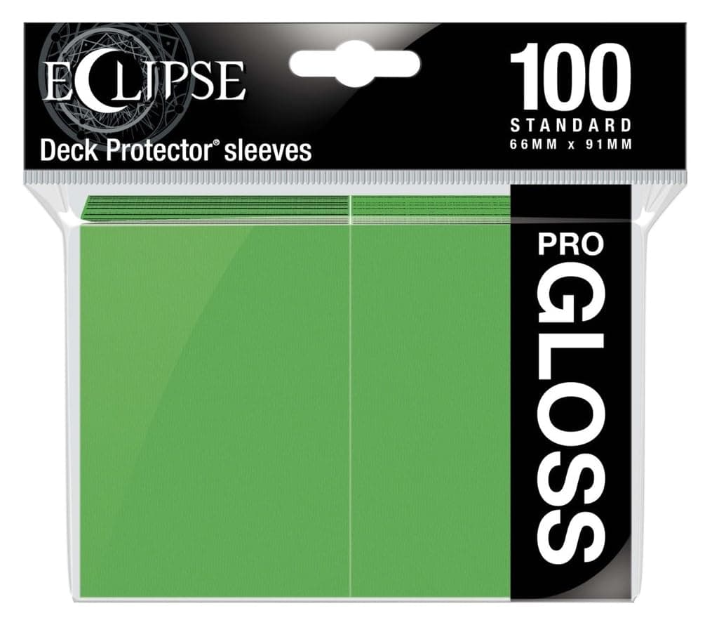 Eclipse Gloss Standard Sleeves 100 Pack - Lime Green