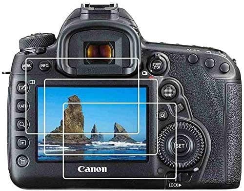 Screen Protector for Canon EOS 5D Mark IV III Camera, 9H Tempered Glass LCD Screen Protection, ULBTER 5D3 5D4 Anti-scrach Anti-Fingerprint Anti-Bubble [3 Pack]