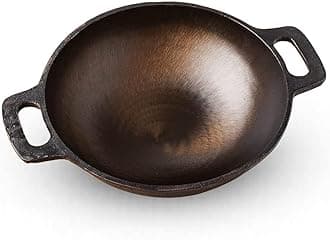 The Indus Valley Super Smooth Cast Iron Kadai | Medium, 25.4cm/10 inch, 2.5Ltr, 2.4kg | Nonstick, Pre-Seasoned Kadhai, 100% Pure & Toxin-Free, No Chemical Coating