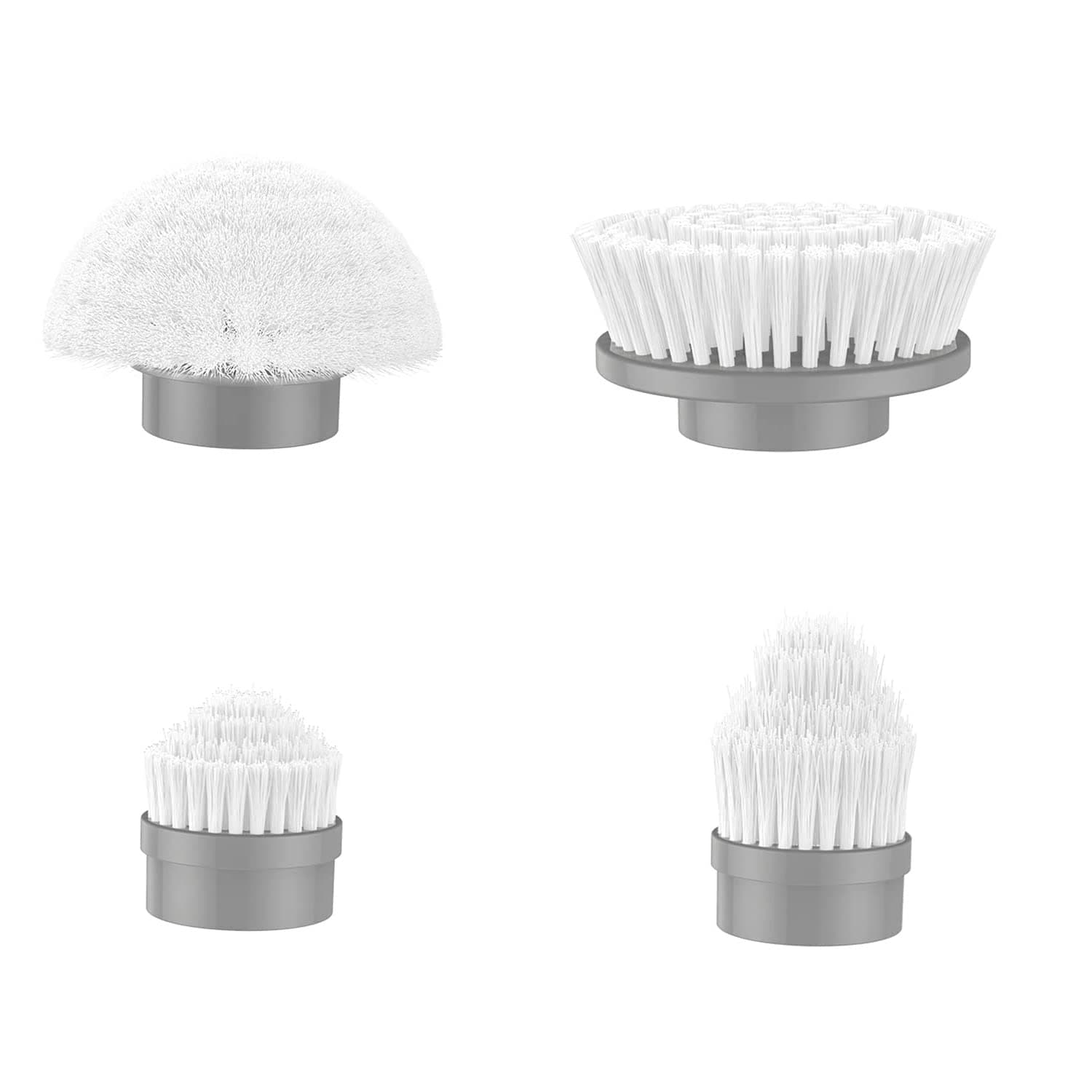 Brush Head 4 Pack, 4 Pcs Replacement Brushes for Spin Scrubber, Cordless Spin Scrubber Power Cleaning Brush for Bathroom Floor, Compatible with kHelfer & LyriFine Electric Spin Scrubber