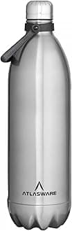 Atlasware Stainless Steel Vacuum Bottle, 2000 ml - Matt Steel