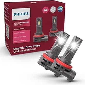 Ultinon Access LED car headlight bulb (H8/H9/H16-Fog), ultra-compact direct-fit, 80%, 6000K, set of 2