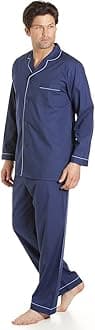 Haigman Men's Sleepwear Sky Blue Long Sleeve Pyjama Set Suit with Trousers