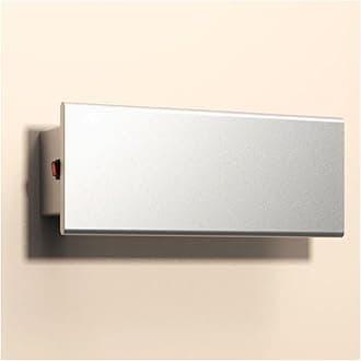 Wide Panel Wall Mounted Towel Warmers Small,Heated Drying Rack Towel Dryer for Bathroom,Hard Wired Aluminum Heated Towel Rack,Silver,Hard wired left