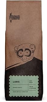 Black Baza Coffee, Loris, Dark Roast, Freshly Roasted, Organic, 100% Arabica (Coarse Grind, 500 grams)