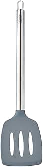 Tovolo Elements Stainless Steel Handled Slotted Turner, Kitchen Gadget for Food and Meal Prep