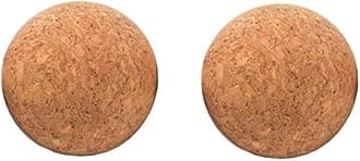 2 Pcs Wooden Wine Cork Ball Stopper Plugs for Wine Decanter Carafe Bottle Replacement 55mm