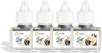 Scent Fill Vanilla Plug in Air Freshener, 4 Scented Oil Refills
