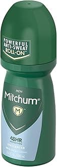 Mitchum Invisible Anti-Perspirant & Deodorant Roll-On, Unscented 3.4 oz (Pack of 4)