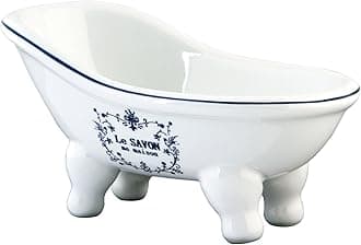 BATUBSSW Aqua Eden Mini Ceramic Slipper Bathtub, 5-11/16-Inch x 3-Inch x 3-1/16-Inch, White