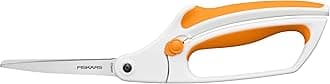 Fiskars Easy Action Fabric Scissors, Stainless Steel Blades for Precision Cuts, Spring-Assisted Bent Handle