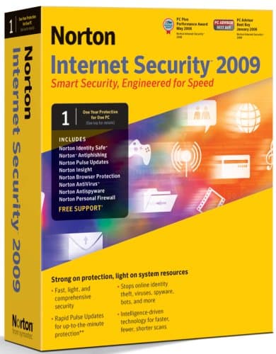 Norton Internet Security 2009 - 1 User 1 Computer (PC)