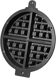 Waring Commercial Belgian Waffle Replacement Kit (2 Plates, Screws, Screwdriver) for WW180X only, Cast Iron, Black