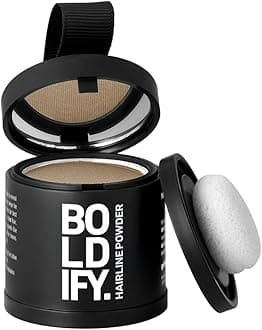 BOLDIFY Hairline Powder (LARGE, 10g) - Root Touch Up Hair Color for Gray Coverage - Bald Spot Concealing Hair Powder for Women & Men - 24-Hour Stain-Proof - Medium Blonde