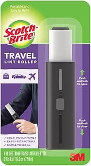 Mini Travel Lint Roller with Cover, 30 Sheets, Retractable, Refillable Lint Brush