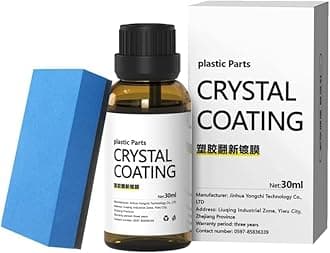 Zomify Crystal Coating for Car Bike Plastic Parts | 30ml PVC Restorer for Car Revitalizing Coating Agent | Car Maintenance Dashboard Plastic Parts Crystal Coating Cleaner Polish Shining Accessories