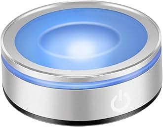 IFOLAINA LED Light Base Multicolor Round Show Stand Display Plate for 3D Crystal Glass Ball Art with Sensitive Touch Switch