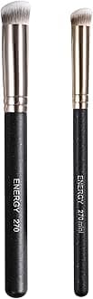 ENERGY Foundation Brushes Set Professional Under Eye Concealer Brushes Perfect For Blending Liquid Cream or Flawless Powder Cosmetics Buffing Stippling Concealer Premium Synthetic Bristles