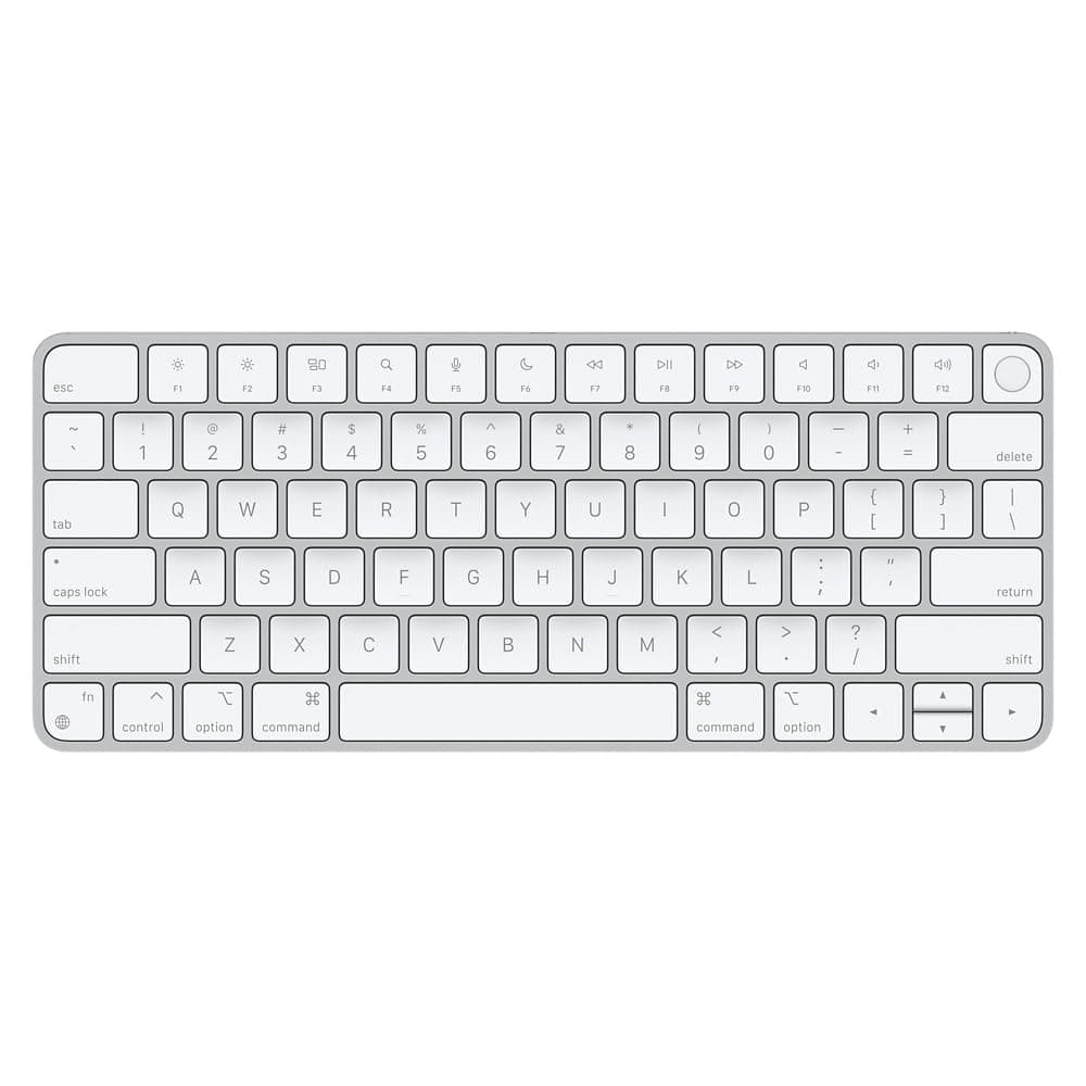 Apple Magic Keyboard with Touch ID for Mac Models with Apple Silicon [Lightning Port] (QWERTY English) Silver (Renewed)