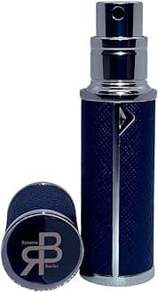 Perfume Atomiser, UK Brand, Refillable & Travel Size Perfume Bottle, Leaking Proof, Bottom Pump, Luxurious Small women and men, 5ml (Navy Blue)