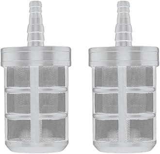 2pcs Water Inlet Micro Pump Filter SS Net Strainer for Diaphragm Pump Inlet Hose Pipe End Suction Filter, Pumping Water, Sprayer, Car Washer, Filtration