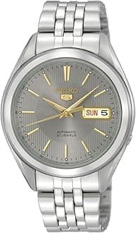 SEIKO 5 Automatic Mens Watch Grey × Gold SNKL19J1