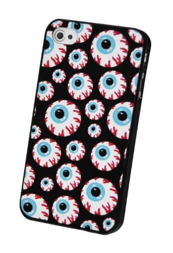 CIRCLE CASE (TM) #circlecase Case for iPhone 4 / 4S - MISHKA Eyeballs Eyes Skulls - Matte - (Black Blue Red) (EAN CODE : 9868561810510)