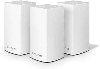 Velop Mesh Home WiFi System, 4,500 Sq. ft Coverage, 30+ Devices, Speeds up to (AC1300) 1.3Gbps - WHW0103