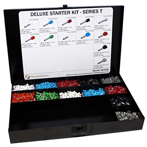 3450 Piece Wire Ferrules Starter Kit without Self Adjusting Tool 22 AWG to 10 AWG Insulated Connectors-SK702P