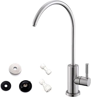 WEWE Drinking Water Faucet for Kitchen Sink, Kitchen Water Filter Faucet Stainless Steel for Reverse Osmosis or Water Filtration System Beverage Non-Air Gap RO Faucet Brushed Nickel Finish