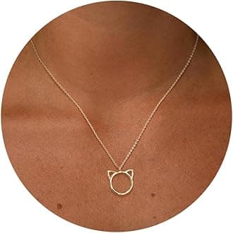Valloey Rover Gold Necklace for Women 14K Gold Plated Circle Cubic Zirconia Pendant Necklace Dainty Twist Rope Chain Necklace Simple Jewelry Gift for Women