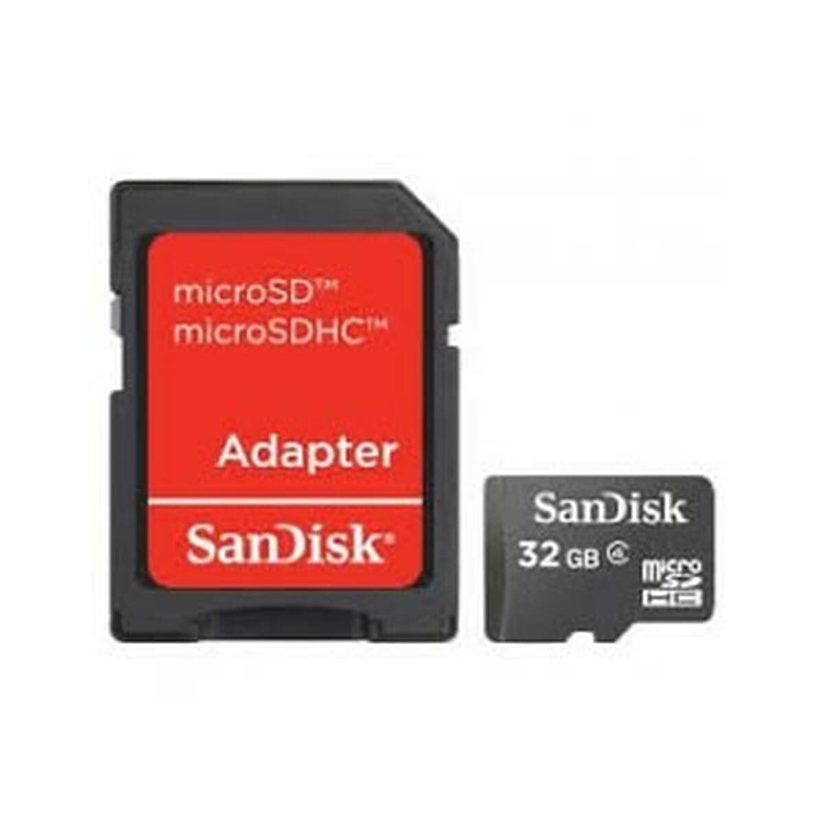 32GB Mobile MicroSDHC Class 4 Flash Memory Card With SD Adapter - (Retail Packaging), black (SDSDQM-032G-B35)