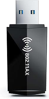 Nineplus USB WiFi Adapter for Computer PC AX1800Mbps WiFi 6 Adapter 5GHz 2.4GHz USB 3.0 WiFi Wireless Network Adapter for Computer Computer Laptop Wifi Dongle Wifi Antenna for