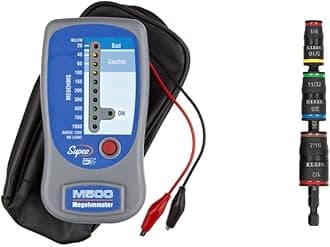 Supco M500 Insulation Tester/Electronic Megohmmeter with Soft Carrying Case & Impact Driver, 7-in-1 Impact Flip Socket Set