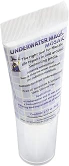 Underwater Magic Water Resistant Tile and Grout Repair Sealant 2.1 Oz Tube, White