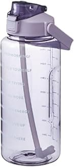 64 Ozwater Bottles with Motivational Time Markers and Handle,BPA Free Leakproof Plastic Water Bottles with Straw,Large Water Jug,Big Water Bottle for Sports Outdoor Gym Workout Fitness