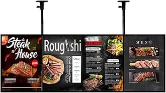 Menu LED Light Box, LED Restaurant Coffee Salon Display Light Box 3D Menu Board LED Backlit Menu Board For Restaurant Cafe Shops Wall Mounted Billboard