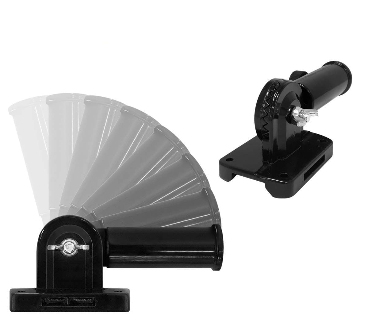 Black Flag Pole Mounting Bracket - Adjustable