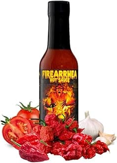 Hellfire Hot Sauce Firearrhea - Extreme Hot Sauce with the World’s Hottest Four Peppers, 5 oz.