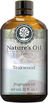 Teakwood Fragrance Oil (60ml) For Diffusers, Soap Making, Candles, Lotion, Home Scents, Linen Spray, Bath Bombs, Slime