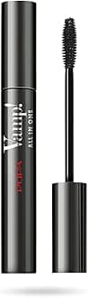 PUPA Milano Vamp All In One Mascara Lengthen Volumize and Curl Lashes Growth and Strengthening Treatment Ophthalmologist Tested Paraben Free Makeup Tube, 101 Extra Black, 0.3 Ounce