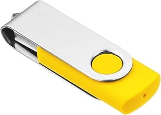 EASTBULL 1GB USB Flash Drive 1PCS USB 2.0 Drive Swivel USB Stick Memory Stick Metal Pen Drive (Yellow)