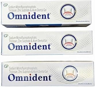 Omnident Plaque Removal Toothpaste Paste Fresh 3 Pack