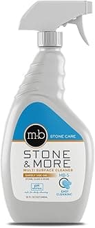 MB-5 Stone & More, All Purpose Cleaning Spray Kitchen Counter Cleaner Spray for Marble and Granite– No Streak Formula for Stone, Glass, Granite, Ceramic, Corian, Porcelain (32 oz)