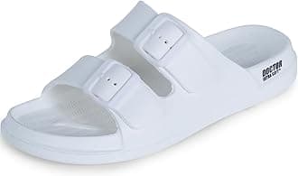 Men's Classic Cushion Sliders/Slippers with Adjustable Buckle Strap for Adult | Comfortable & LightWeight |Stylish & Anti-Skid| Waterproof & Everyday Flip Flops for Gents/Boys D-505