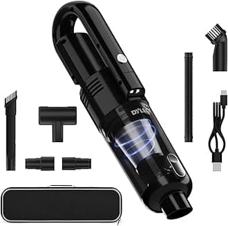 Turbo Sweep 500 Pro Cordless Rechargeable Car Vacuum Cleaner, 6000Pa Suction Power, 4000 mAh Battery, Type C Charging Cable, Stainless Steel HEPA Filter, Copper Winding Motor (Dry Use Only)