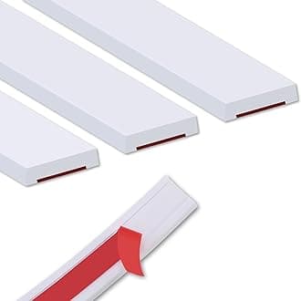 Peel and Stick Tile Edge Molding, Flexible Finish Trim for Wall Border, Mirror Frame, Kitchen Backsplash Edging (White, 40ft x 0.4in)